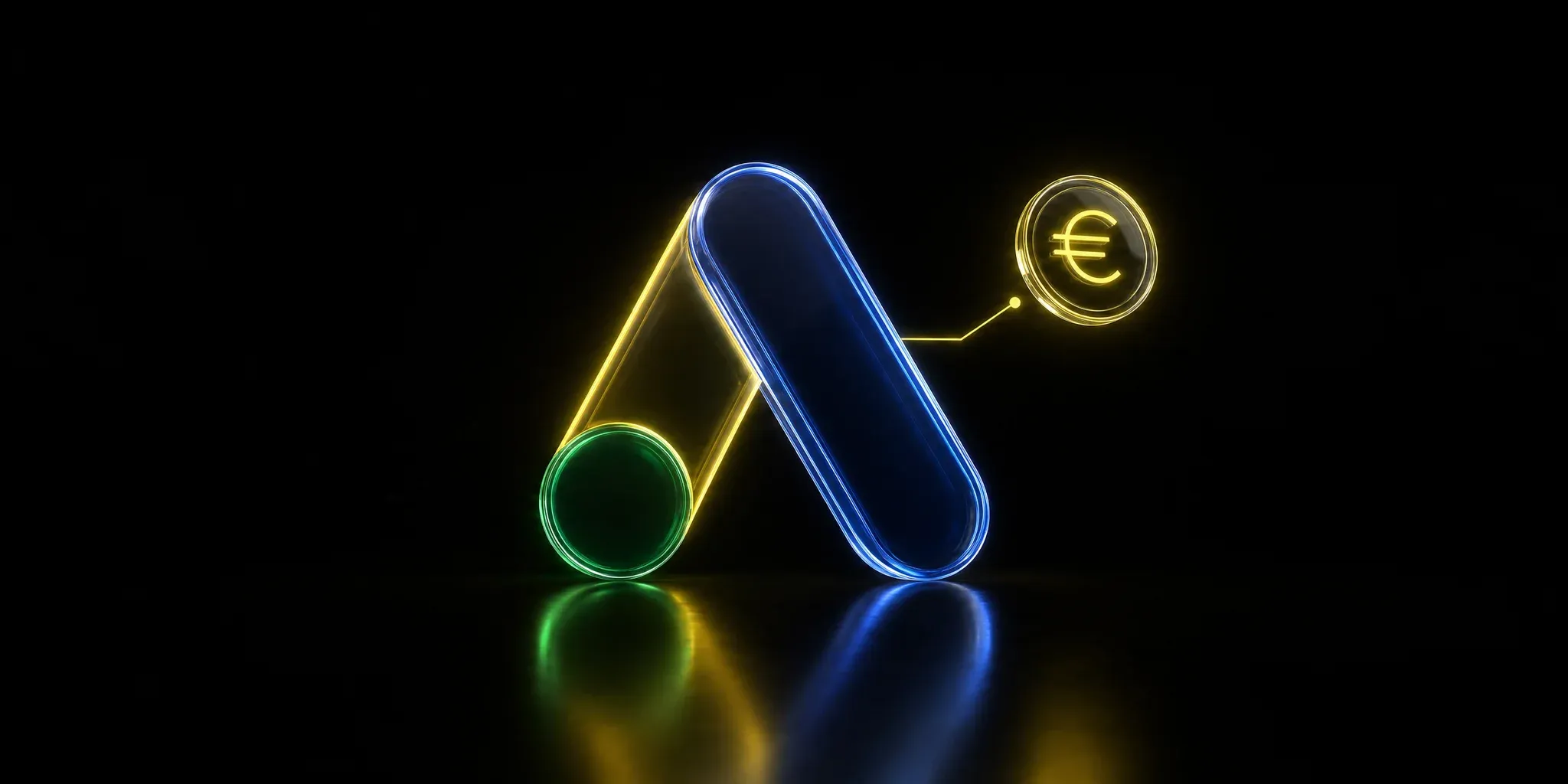 Was kostet Google Ads – Cover (Google-Ads-Logo Neon)