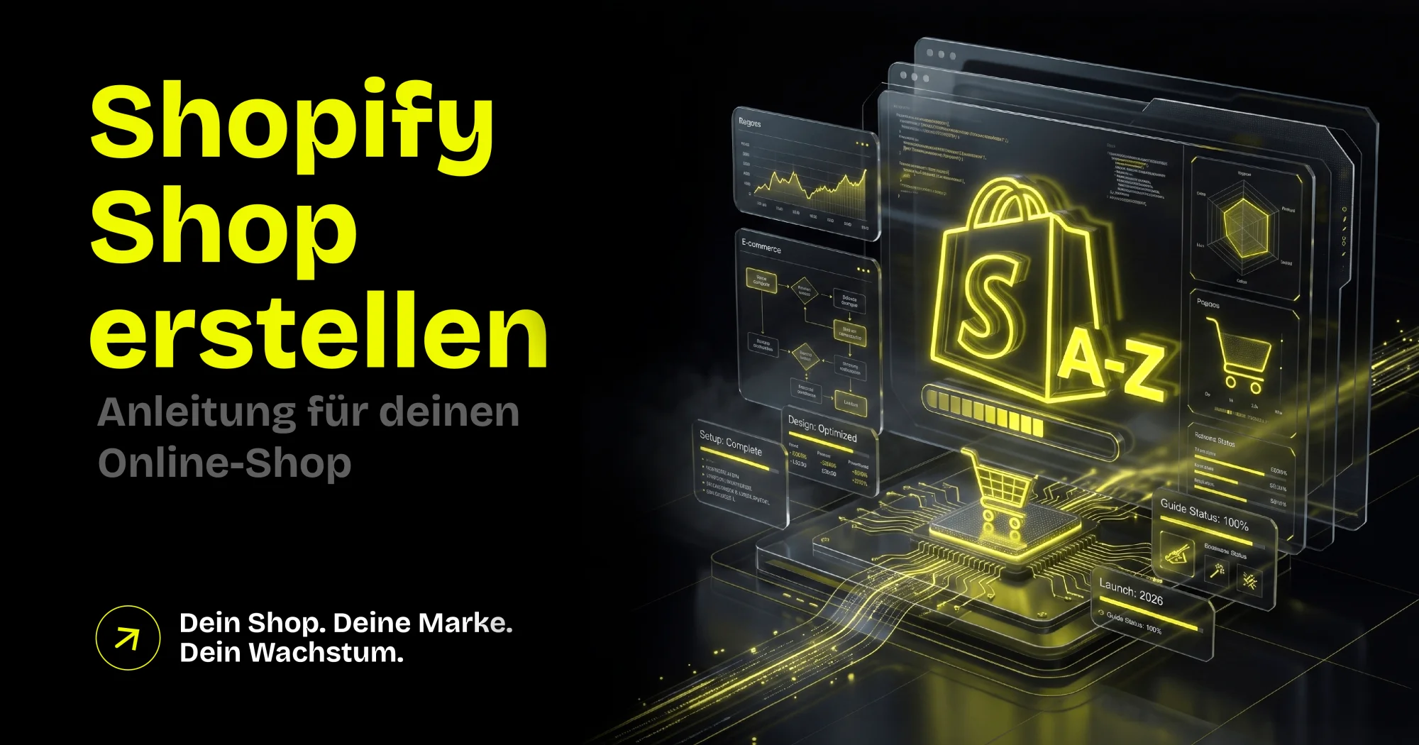 Shopify Shop erstellen: Anleitung für deinen Online-Shop — GoldenWing Blog-Cover