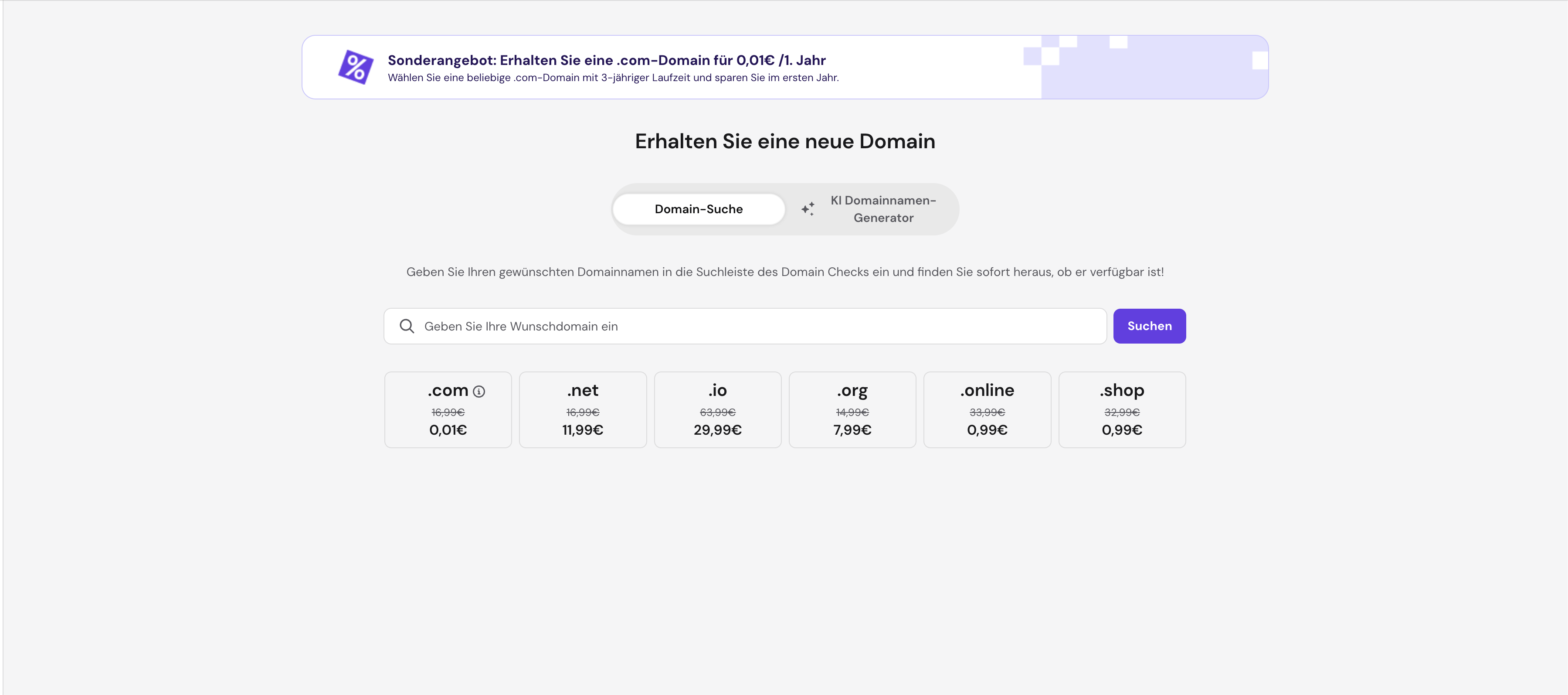 Hostinger Domain Search